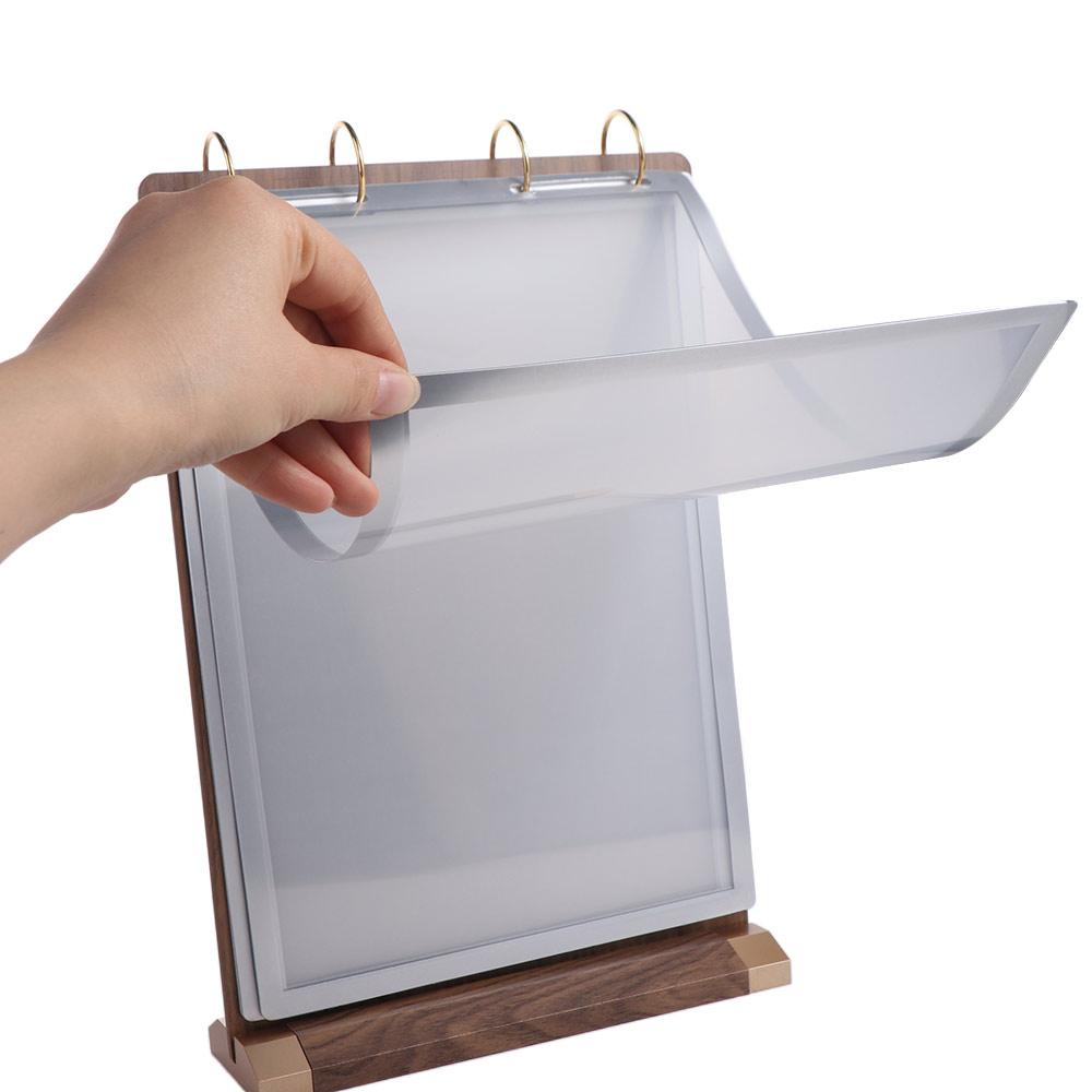 Wooden Holder Ads Display Stand Multi Page Sign Holder Display Stand Menu Card Holder  Dinner Party