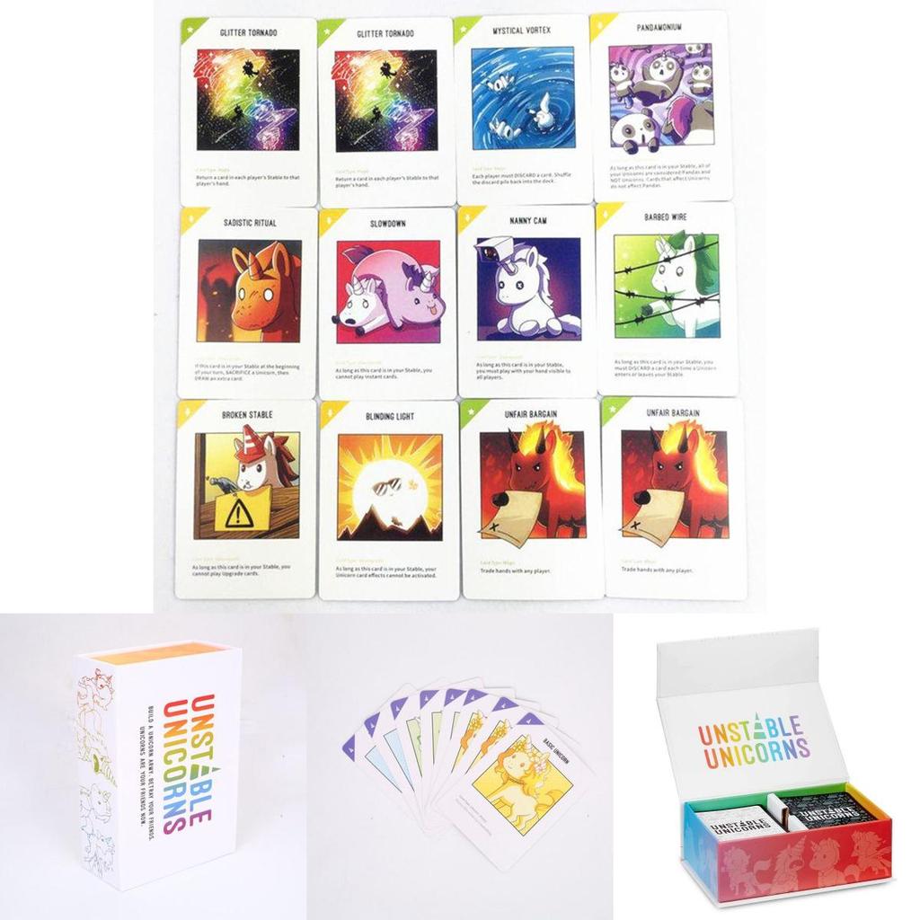 Unstable Unicorns Jogo de Cartas Expansão Nsfw Dragões Arco-Íris Pacote Festa Família