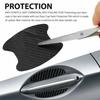 4PCS Universal Car Carbon Fiber Stickers Door Handle Protector Film Anti Scratch