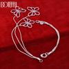 925 Sterling Silver Snake Chain Butterfly Bracelet Wedding Gift Jewelry
