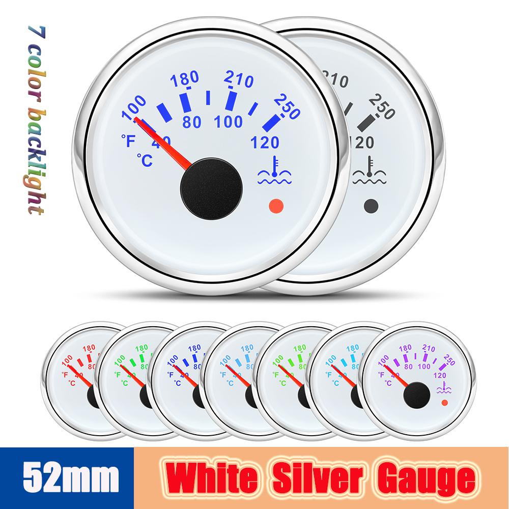 Auto 52mm Water Temperature Meter DC 12V-24V Led Digital Display Gauge Racing Water Tank Level Indicator For Car Motorcycle Boat