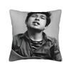 Decorative Pillow Cover Bob Dylan Singer Merch Seater  Pillow Case Cover Zipper Multiple Sizes