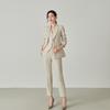 Women's Professional Off-White Blazer & Vest Set In Apricot for Fall/Winter