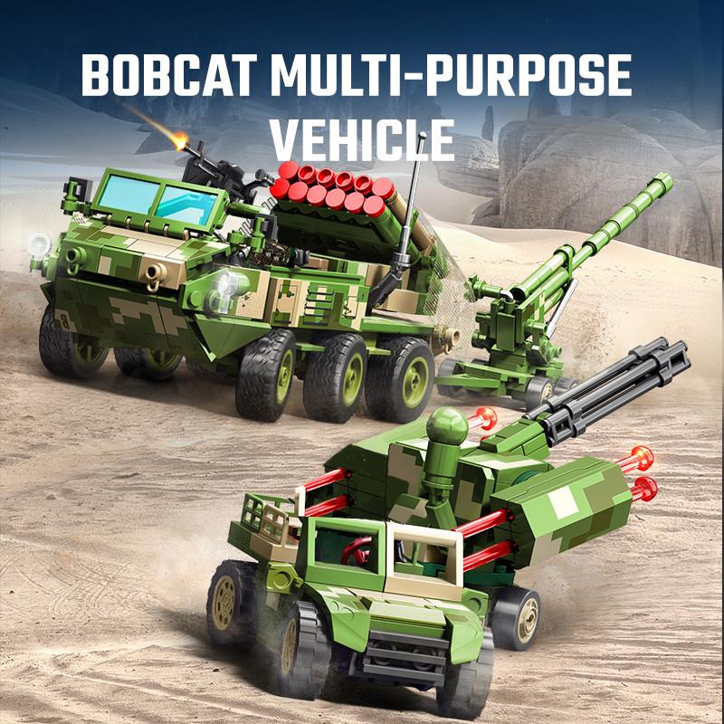 Multipurpose Vehicle Model Assemblage Building Blocks Kits Military Series Car Construction Set Boys Toys Christmas Gifts