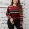 Women S Plus Size Long Sleeve Crew Neck Striped T Shirt Casual Spring Autumn