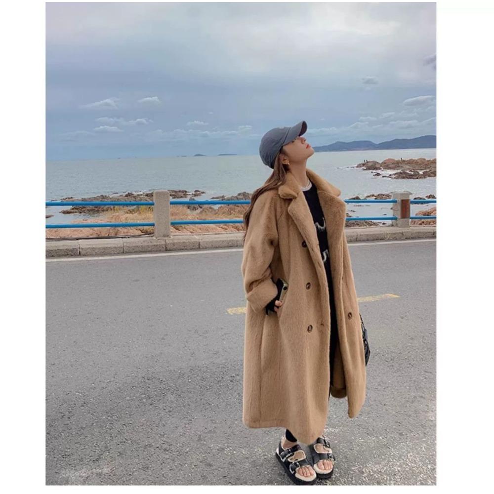 Autumn and Winter Thickened Long Suit Collar Imitation Mink Fur One-piece Fur Environmentally Friendly Fur Women's Jacket Coat