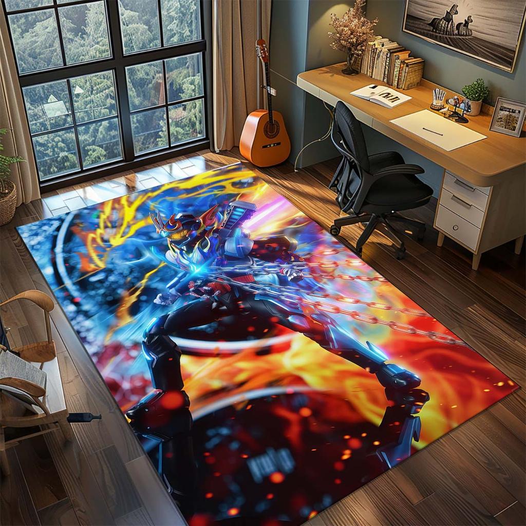 Kamen Rider Area Carpet for Living Room Bedroom Home Decor Cool Movie Mat Floor Mat