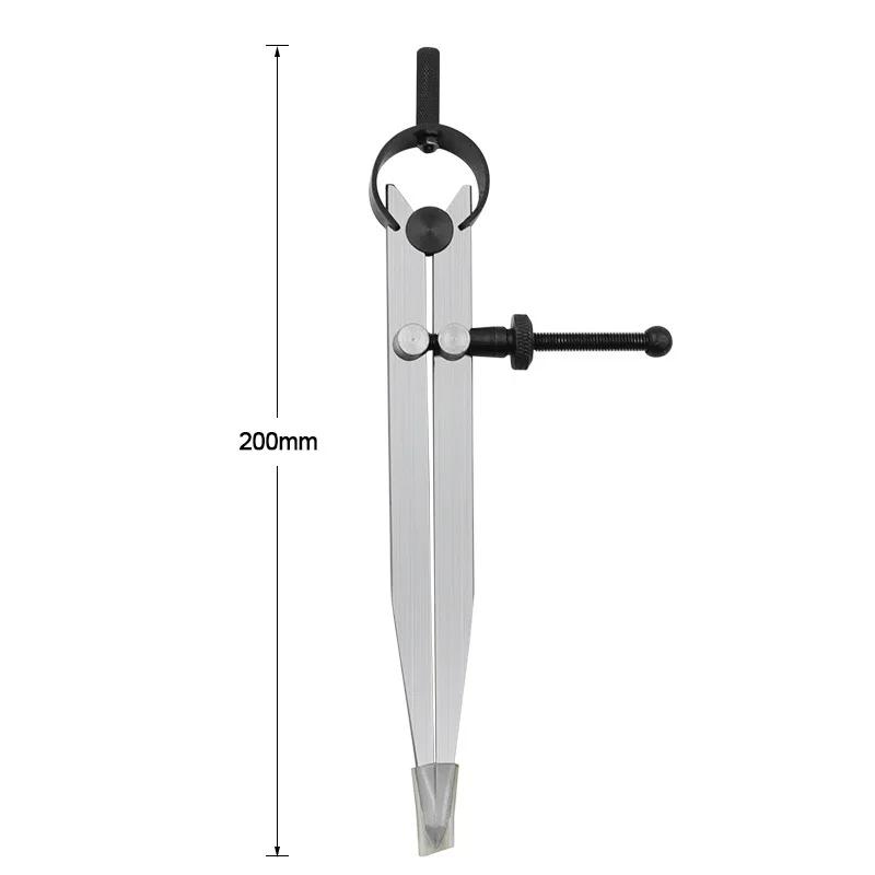 Adjustable Leather Compass Lockable Carbon Steel Divider Wing Creaser DIY Leathercraft Projects-Rotating Scratch Gauge Tool