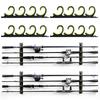 Fishing Rod Rack Holder Hanger Holds up to 8 Fishing Rods Wall Ceiling Mount for Garage Storage Organizers Display Stand