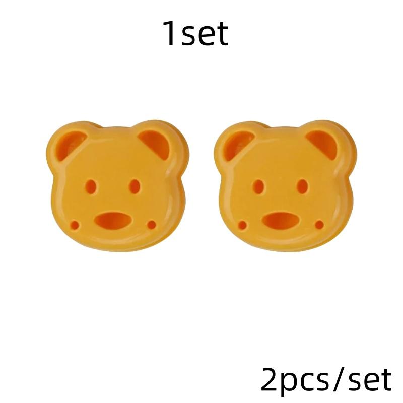 2pcs Sandwich Mould Bear Cat Rabbit Car Shaped Bread Mold Cake Biscuit Embossing Device Crust Cookie Cutter Baking Pastry Tools