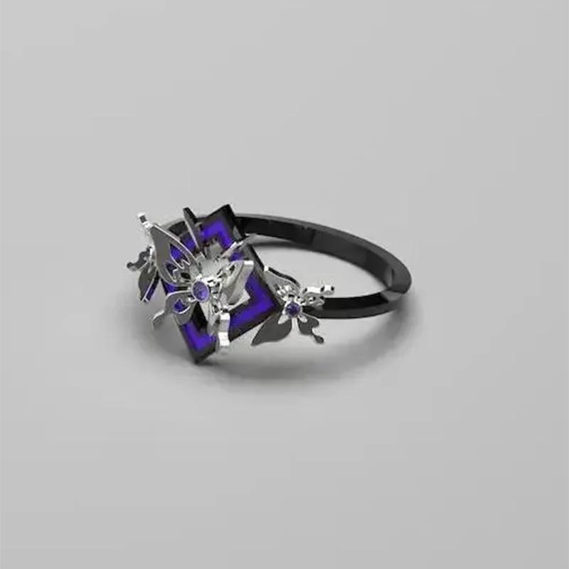 Gra Honkai: Star Rail Seele Cosplay Pierścionek Unisex Motyl Regulowany Otwór Pierścionki Akcesoria Biżuteria Prezenty