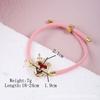 18k Gold Plated Heart Zircon Adjustable Bracelet In Black, White, Pink