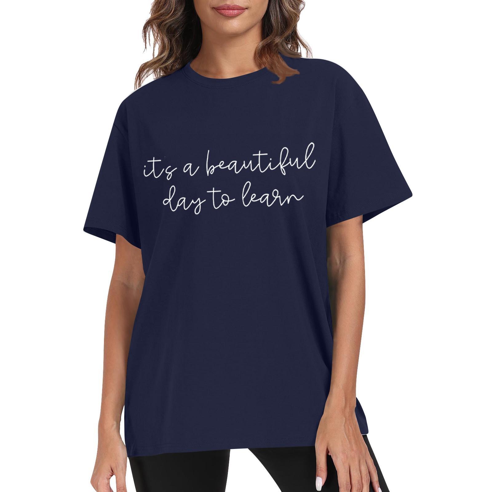 

Футболки с короткими рукавами для женщин, модные топы, легкие и мягкие повседневные летние наряды, одежда XL