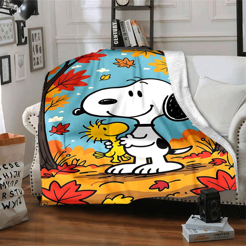 1Pc Halloween Snoopy Treats Night Blanket Soft And Comfortable Casual Warm Camping Travel Christmas Halloween Gift M917103