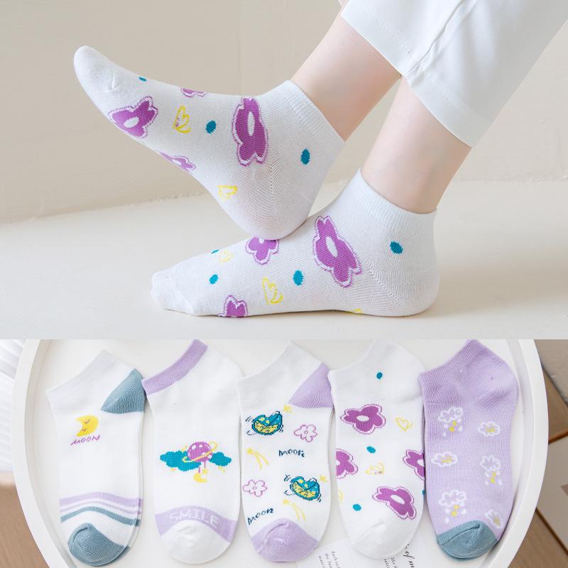 

«Весна и лето, милые белые носки Cloud Bear для женщин» Nude Socks