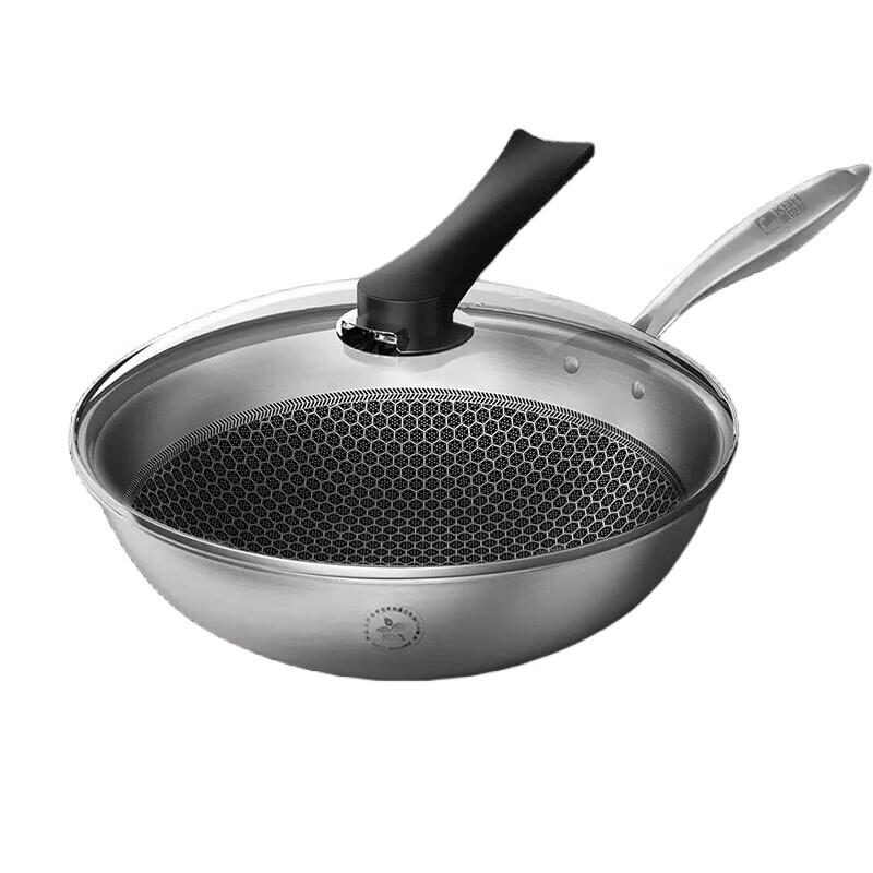 

Kangbaha 304 Stainless Steel Honeycomb Non-stick Wok