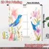 2D Flat Printing  JIT 2pcs   Curtains (Without Rod) Garden Serenade Popular Window Curtain Versatile Durable Polyester Curtains