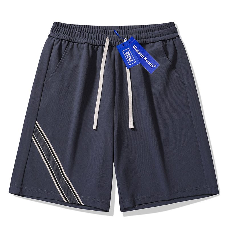 Wassup Diagonal Stripe Sports Shorts for Men, New Summer Style, Trendy and Versatile, Couple's Five-Point American Casual Sweatpants