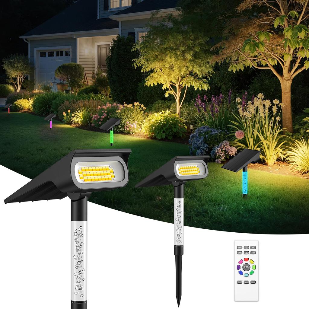 Intelamp Outdoor Waterproof Sensor Garden Light Largest Color Neutral Recessed Remote Control Easy Illumination for and Riverbanks Solar-Powered,