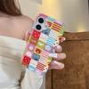 Color Patchwork Plaid Little Bear Magnetic Stand Case for iPhone 17/16 Pro Max & 15 Pro