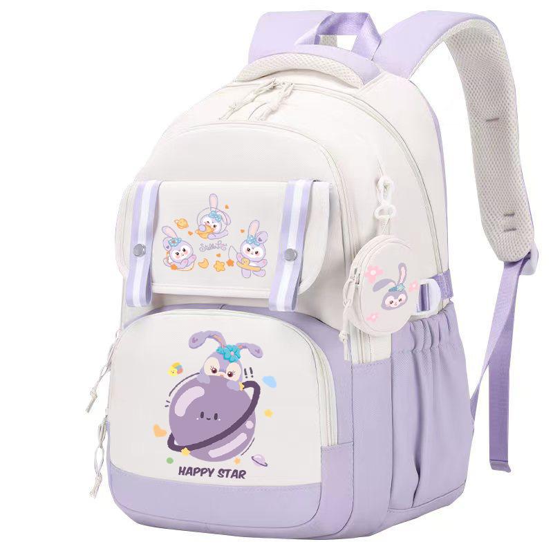 Campus Versatile Student School Bag Sweet Small Fresh Printed Backpack Macaron Color