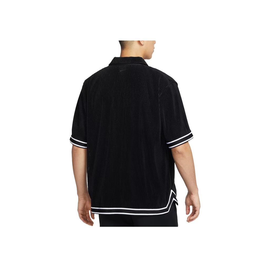 Nike SS25 Mode Weich Bequem Vielseitig Kurzarmhemd Herrenhemden Schwarz IB0021010