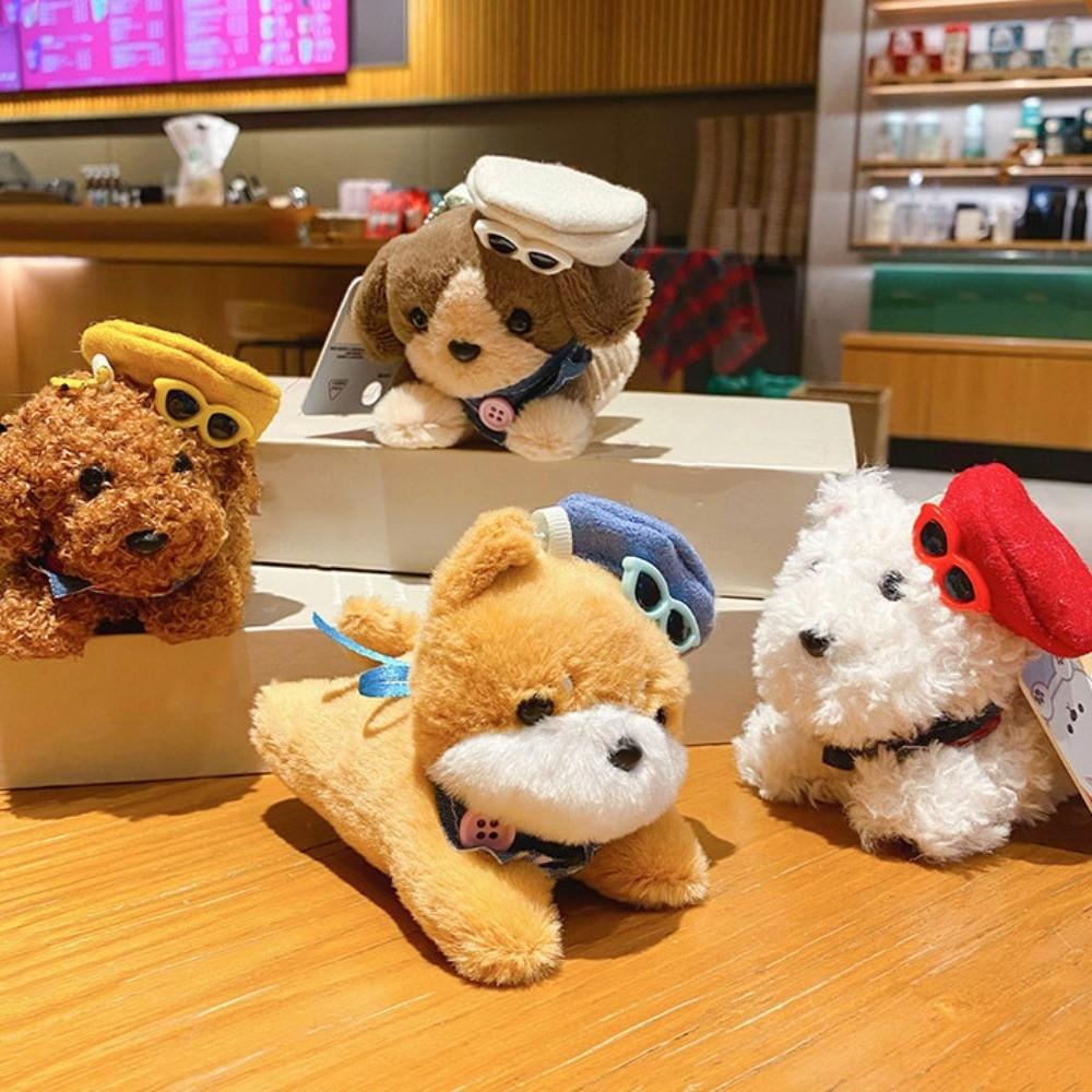 Cartoon Dog Plush Toy Keychain Stuffed Dog Plush Pendant Dog Doll Pendant  Kids Gifts
