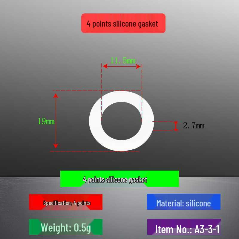 Silicone Rubber Mat and Bellow Hose Water Inlet Pipe Seal with 4-6 Pt. Lid and Filter Gasket