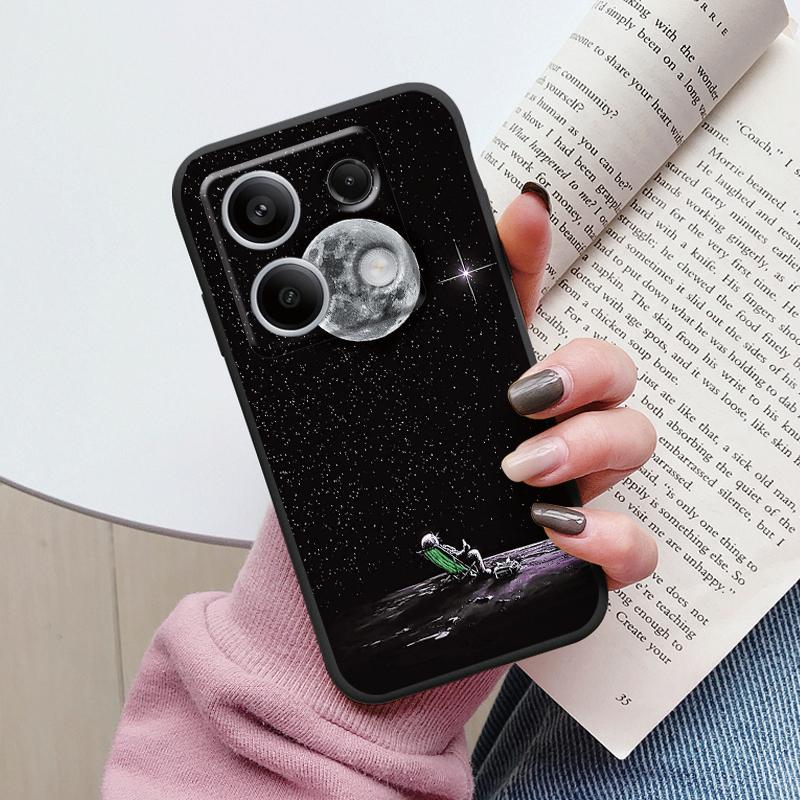 Case For Redmi Note 13 Pro 4G 5G Cute Heart Flower Back Cover Soft Silicone Matte Protective Fundas For Redmi Note13 Pro Bumper
