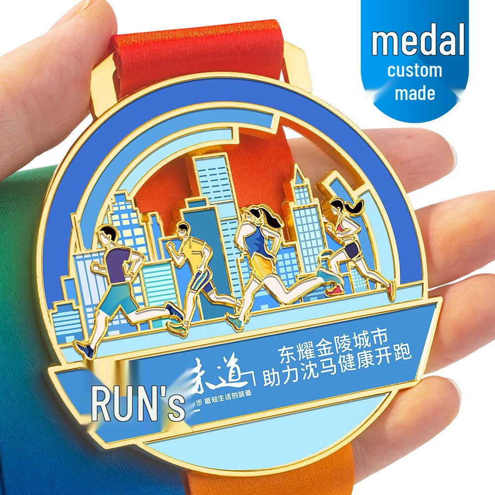 Youth Marathon Champion Commemorative Medal Hanger for Student Sports Competitions