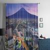 Distrito de Ueno e Mt Cortinas transparentes para sala de estar Tratamentos de janela de tule transparente Quarto Cozinha Decoração de casa Cortinas de véu