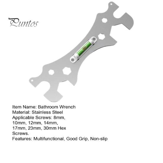 Klíč na opravu koupelny Víceúčelový klíč na opravu sprchového klíče Klíč na baterie pro 8mm/10mm/12mm/14mm/17mm/23mm/24mm šestihranné šrouby