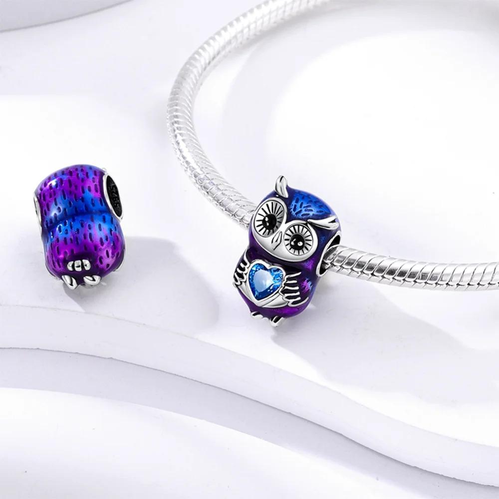 Charm Plata Originales Owl Penguin Turtle Bead Charms for Charm Bead Charms copper Bracelets Bead Charms Jewellery Making Womens Gift