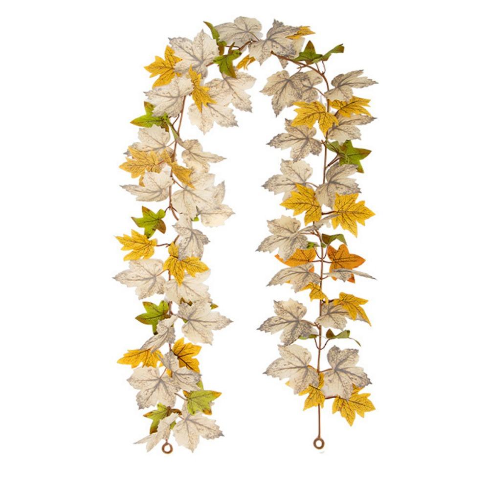 Realistic Artificial Maple Leaf Vine Artificial Flowers Garland Hanging Plants  Garden Decor