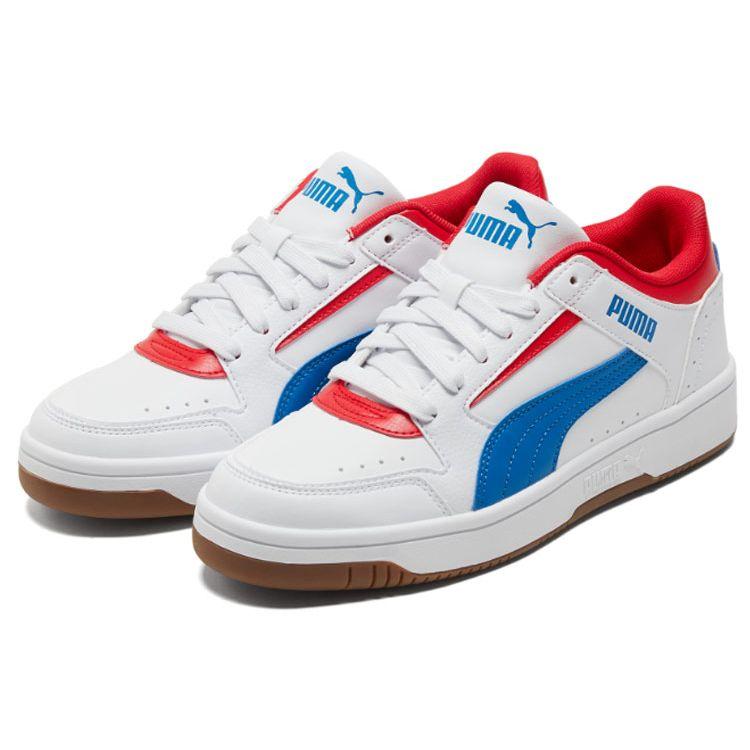 Puma Rebound Joy Low White Future Blue High Risk Red Unisex Sneakers Gum 380747-03