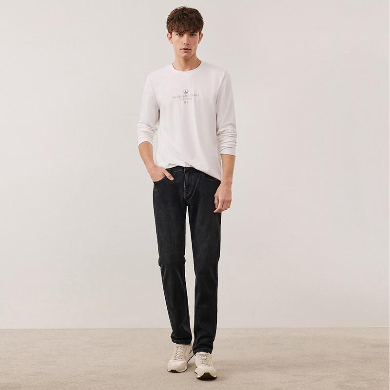 Navicare Herren Winter Fleecegefütterte Denim Lange Hose