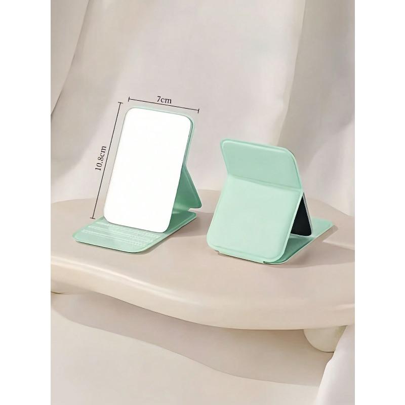 Portable Makeup Mirror, Solid Color, Simple, Portable, Foldable, Cute Pocket Mirror,Suitable