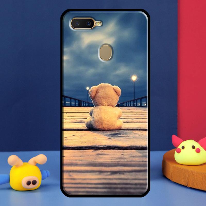 Cute Bear Case For Oppo A16 A76 A96 A58 A78 A98 A5 A9 A91 A15 A17 A77 A52 A72 A74 A94 A54S A57S Cover