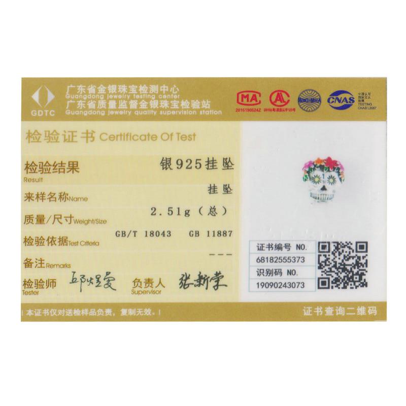 Bamoer Halloween Collection 925 Sterling Silver Flower Skull Charms Colorful Enamel Beads