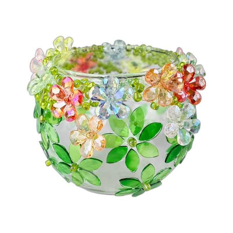 Handgemachtes DIY Glasmosaik Kerzenhalter Vase - Kreatives Eltern-Kind-Lernspielzeug, Perfekt für Geburtstagsgeschenke