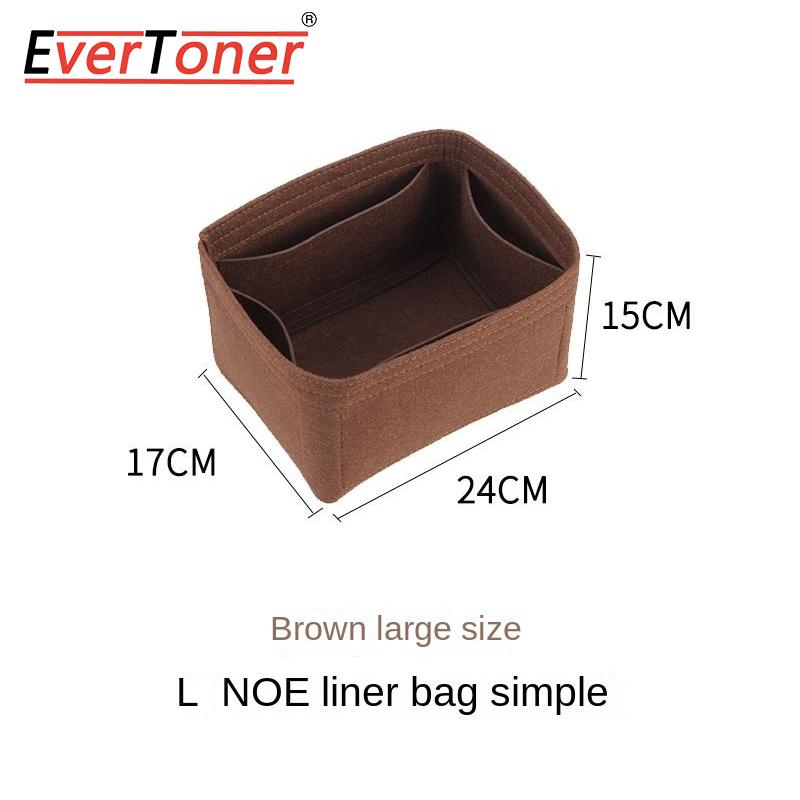 EverToner Bag Organizer Insert For l-v Noe Organiser Felt material Divider Shaper Protector Compartment Inner Bag Accessories
