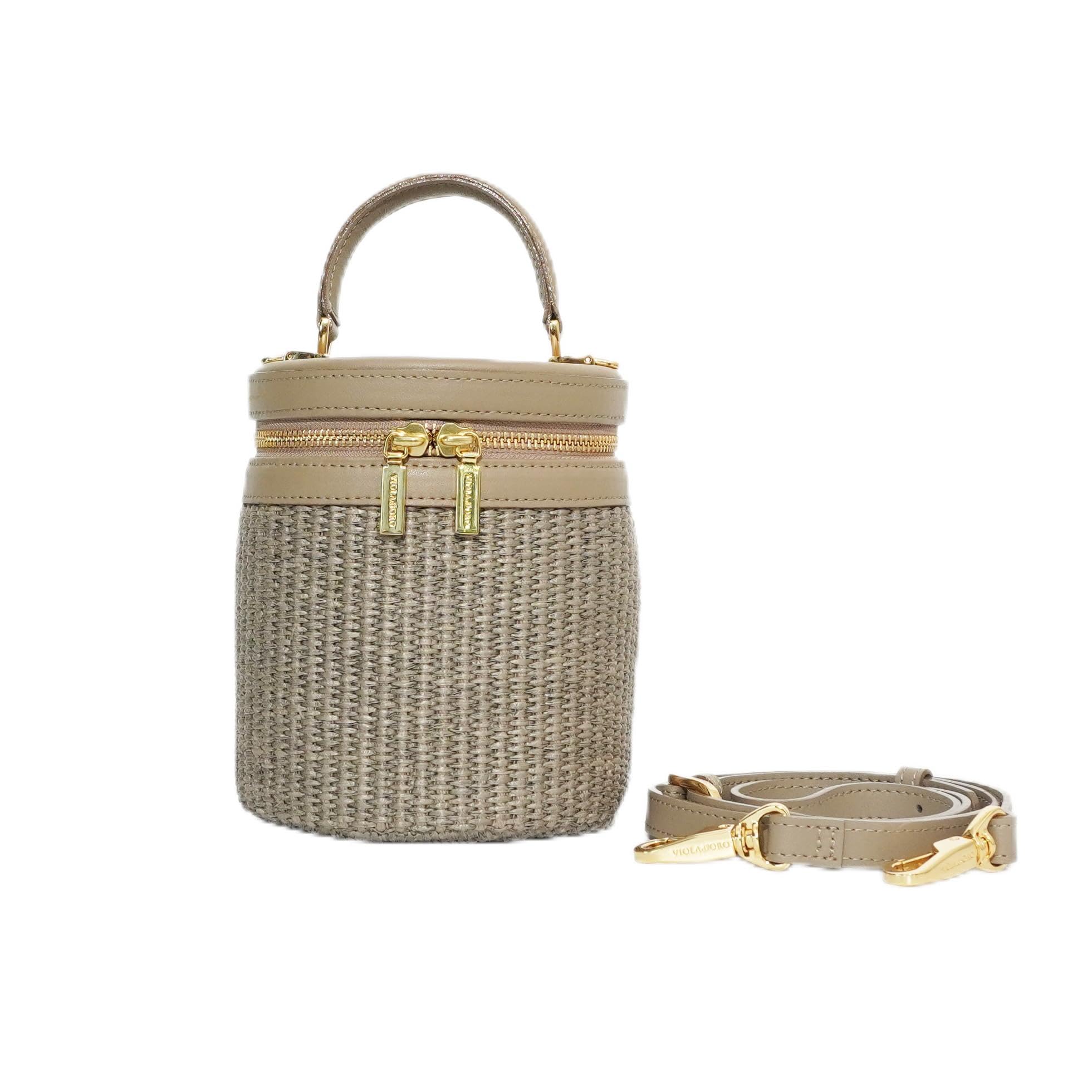 Мини-сумка-косметичка Viola D oro V-8705 из рафии