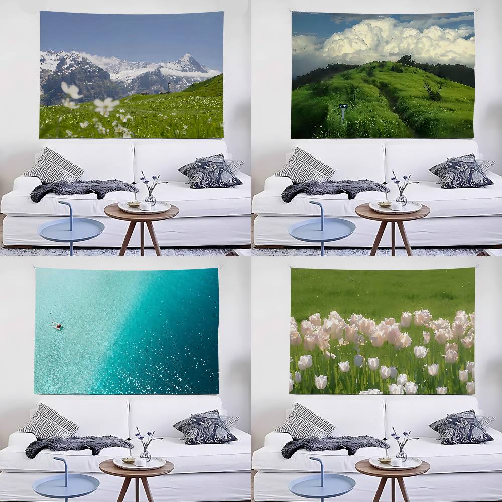Beautiful Natural Scenery Tapestry Wall Hanging Tapestry Art Deco Blanket Curtain Hanging At Home Bedroom Living Room Decor
