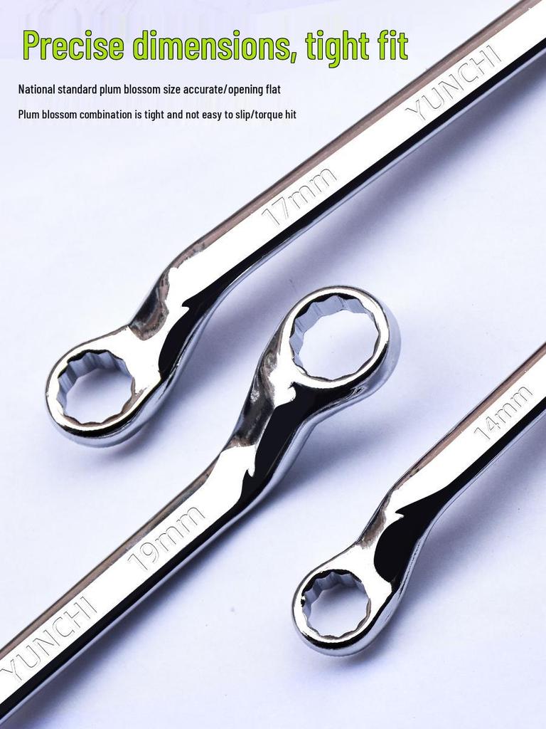 Mirror Finish Double-Ended Box Wrench Set, 8-55mm, Automotive Eye Wrench Tool