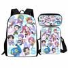 Set da Scuola a Tre Pezzi Huntrix Kpop Witch Hunters K-Pop Studente, Zaino Borsa Astuccio