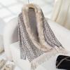 Autumn/Winter Leopard Print Fur Collar Batwing Sleeve Cardigan for Women