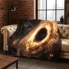 Universe Milky Way Space Stars Galaxy Earth Flannel Blanket Soft Warm Throw Blanket for Bedroom Living Room Bed Travel Camping