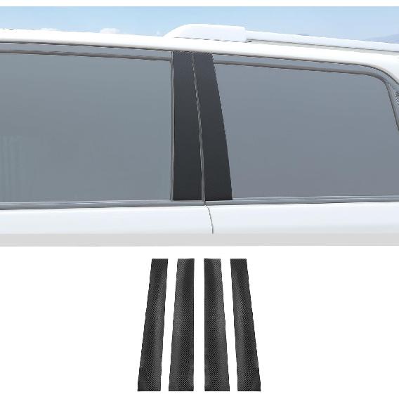 

JWWY Car Window Center Pillar Decoration Strip Sticker Fit for 2010-2024 Toyota 4runner Exterior Accessories 4pcs,Carbon Fiber Sticker Carbon Fiber
