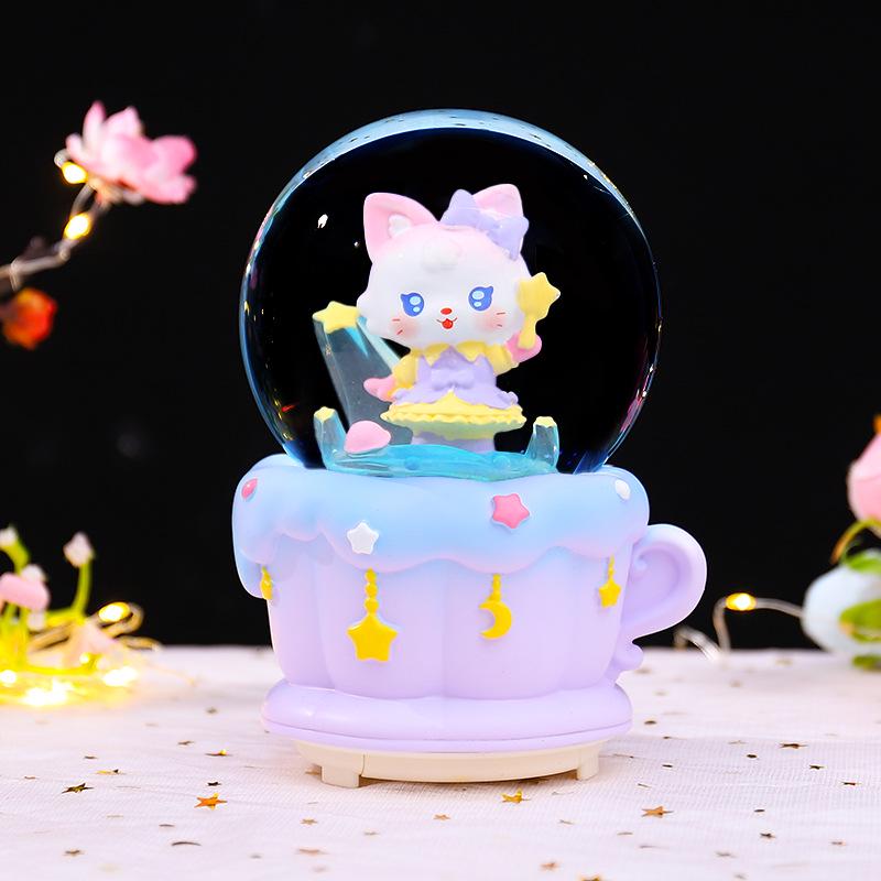 Astronaut Crystal Ball Music Box Ornament - Student Snow Globe Birthday Gift