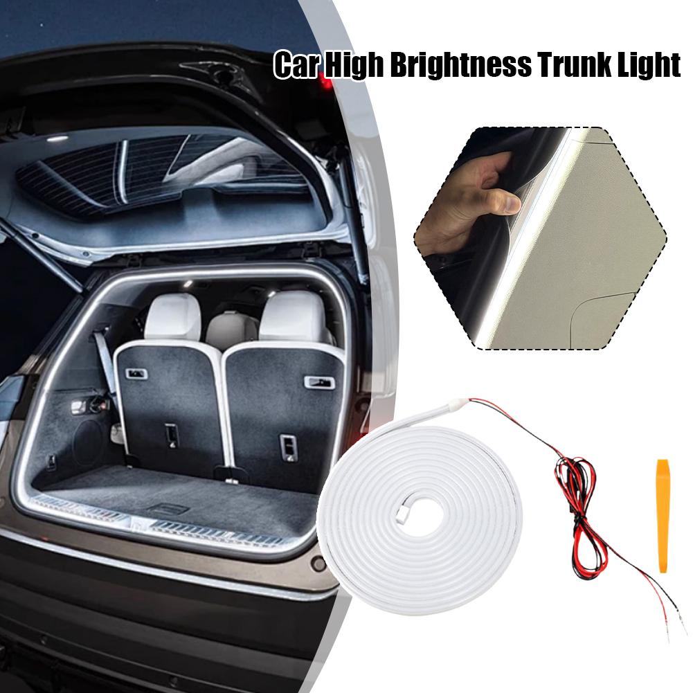 12V Dynamic Flowing Car Trunk LED Strip High-Brightnes Wiring Automatic Sensing Tailgate Light Strip Tool-Free Installation Tool
